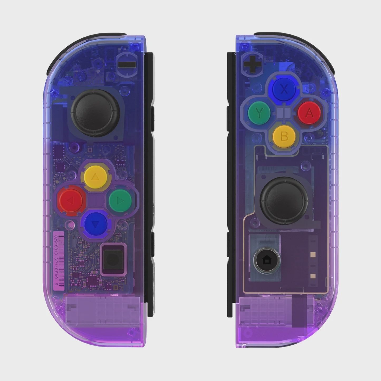 Nintendo Switch 3rd Party Joycon | Transparent Blue/Purple Gradient