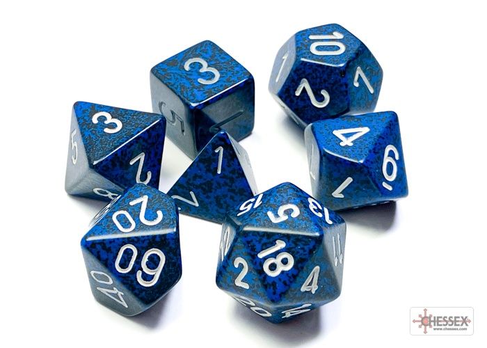Chessex - Speckled Stealth Polyhedral 7-Dice Set - CHX 25346