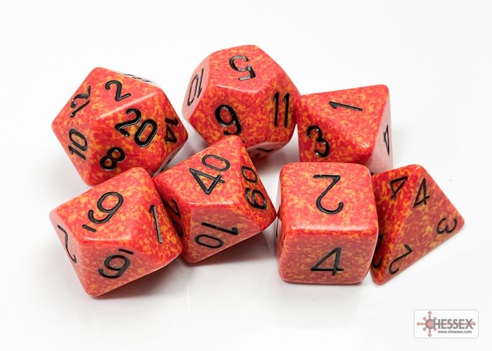 Chessex - Speckled Fire Polyhedral 7-Die Set - CHX 25303