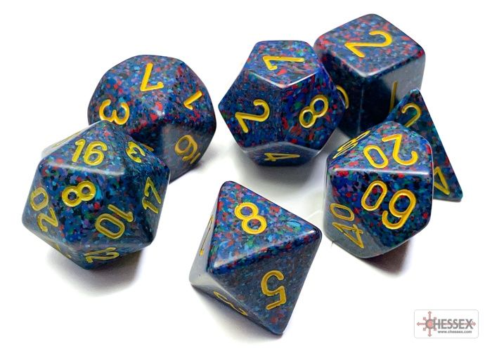 Chessex - Speckled Twilight Polyhedral 7-Dice Set - CHX25366