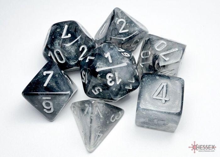 Chessex - Borealis Light Smoke/silver Polyhedral 7-Die Set - CHX 27578