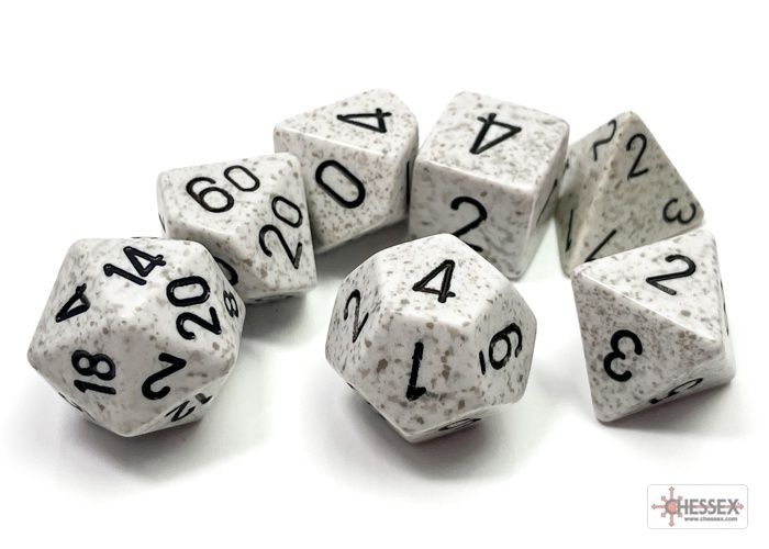 Chessex - Speckled Arctic Camo Polyhedral 7-Die Set - CHX 25311