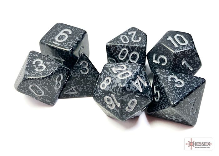 Chessex - Speckled Ninja Polyhedral 7-Die Set - CHX 25318