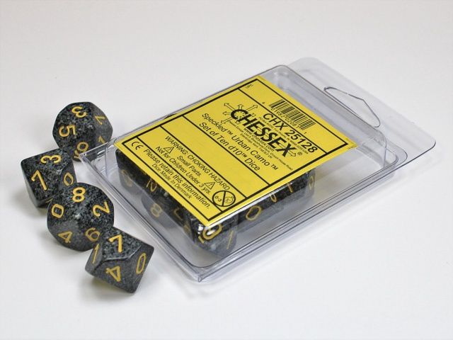Chessex - Speckled Urban Camo Set of Ten d10 Dice - CHX 25128