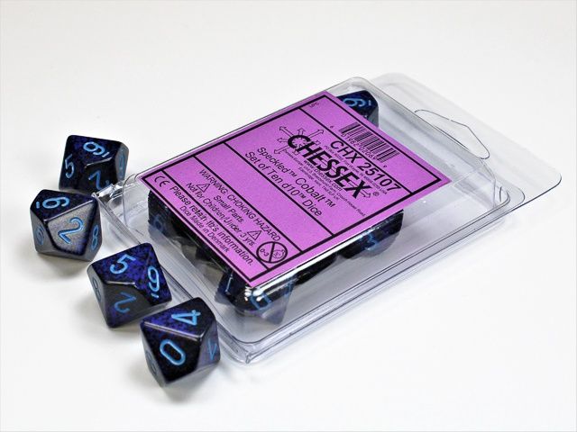 Chessex - Speckled Cobalt Set of Ten d10 Dice - CHX 25107