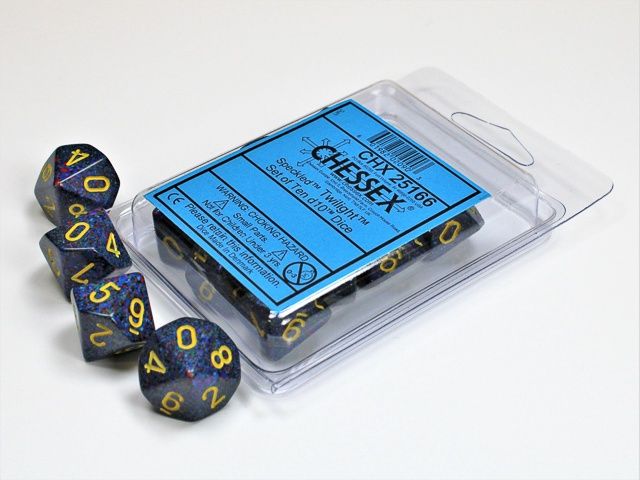 Chessex - Speckled Twilight Set of Ten d10 Dice - CHX 25166
