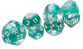 Caverns of Thracia - Thracian Azure Swirl Dice - 9-Set