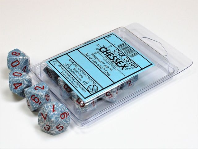 Chessex - Speckled Air Set of Ten d10 Dice - CHX 25100