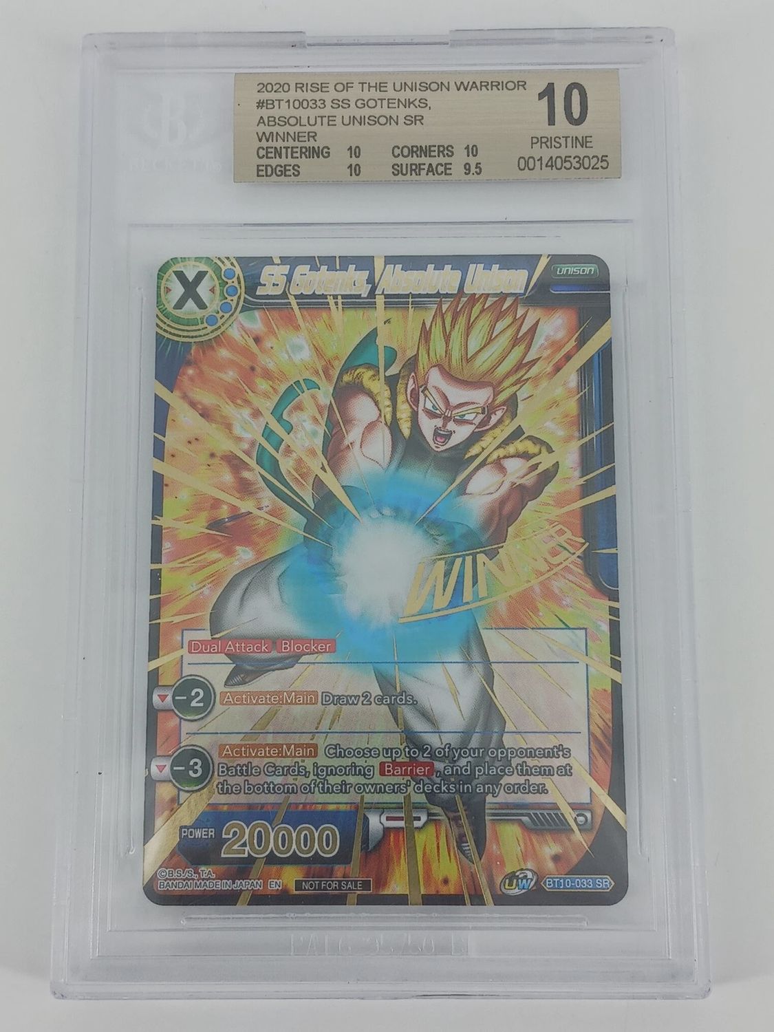 BGS 10 - Dragon Ball Super SS Gotenks Absolute Unison #BT10-033 2020 SR (0014053025)