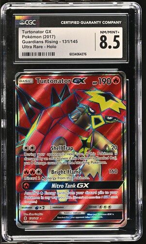 CGC - 8.5  Turtonator GX Pokemon (2017) Guardians Rising - 131/145 Ultra (6034064276)