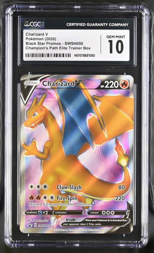 CGC - 10 Charizard V Pokemon (2020) Black Star Promos - SWSH050 Champion's Path Elite Trainer Box (1401018681060)