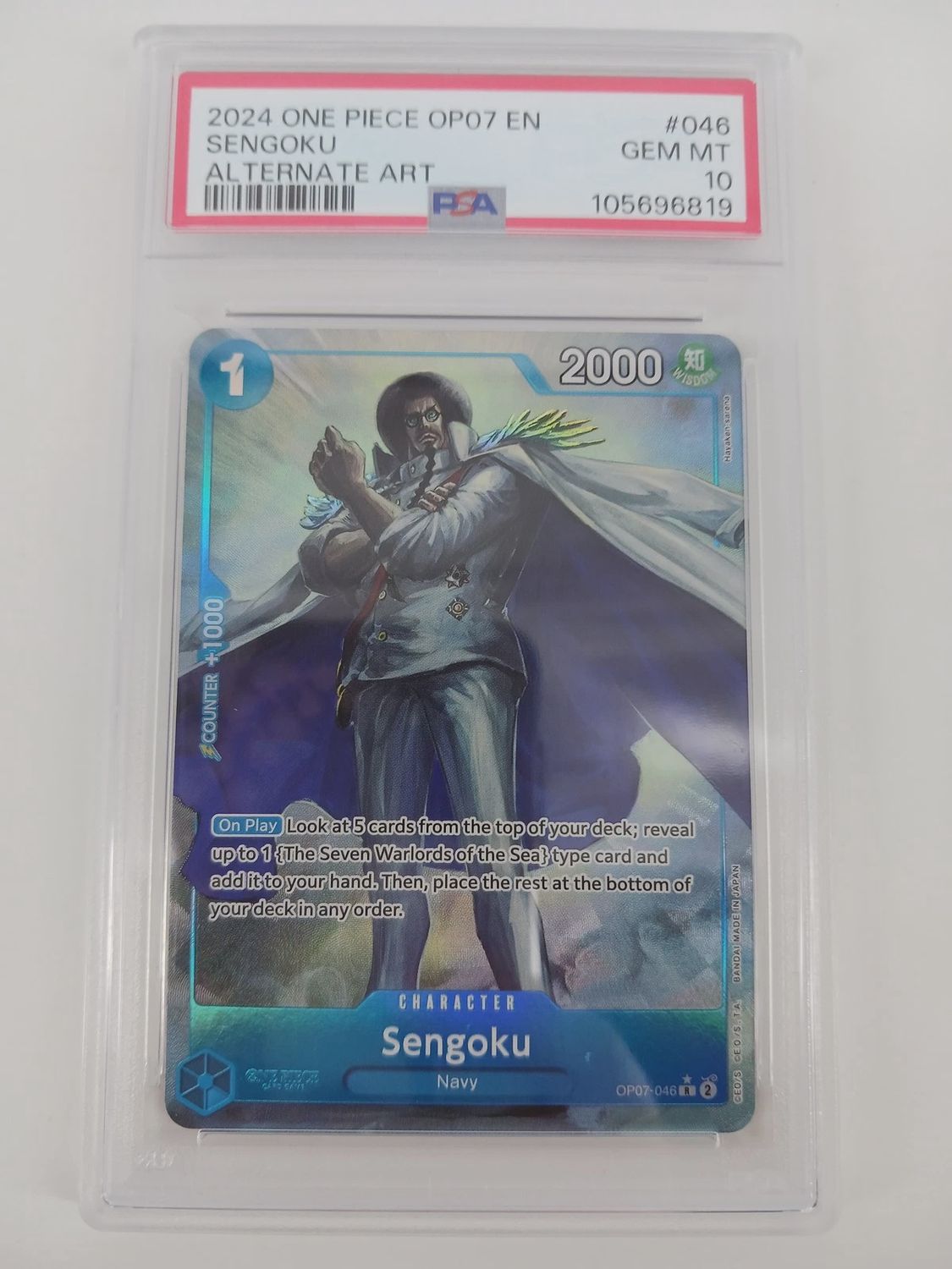 PSA - Gem MT 10 One Piece Op07 EN #046 Sengoku Alternate Art [105696819]