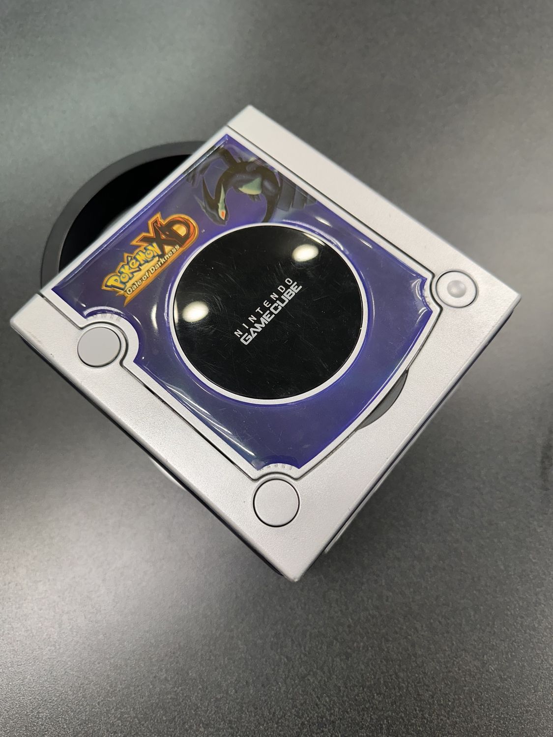 Nintendo Gamecube Console | Platinum W/ Pokemon Gale of Darkness Decal