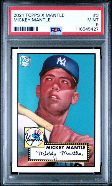PSA - 9 2021 #3 Topps X Mantle Mickey Mantle (116545427)