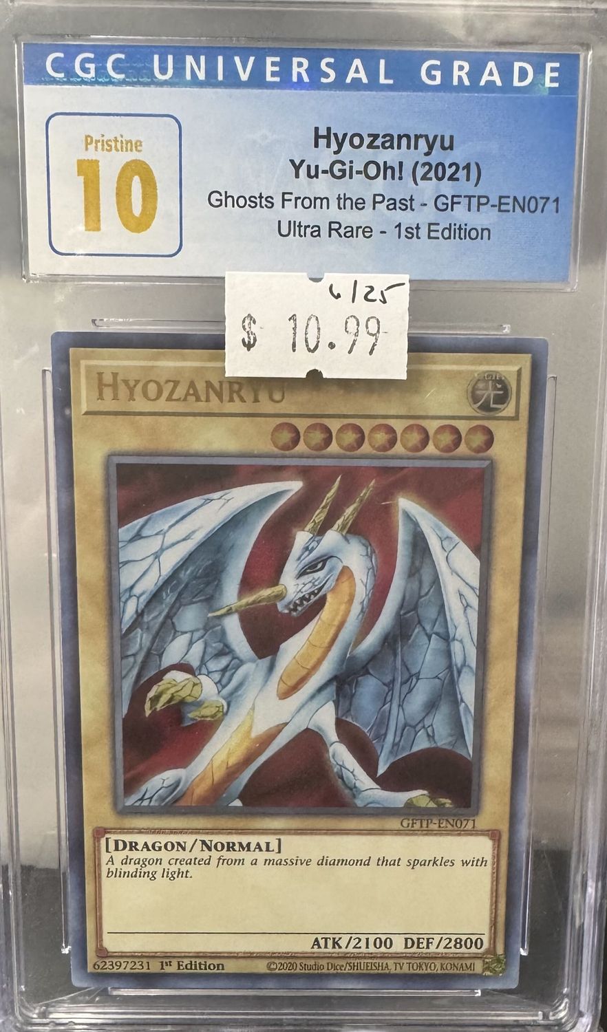 CGC - 10 Hyozanryu Yu-Gi-Oh! (2021) 1st Edition - Ghost From the Past - EN071 [4099964034]