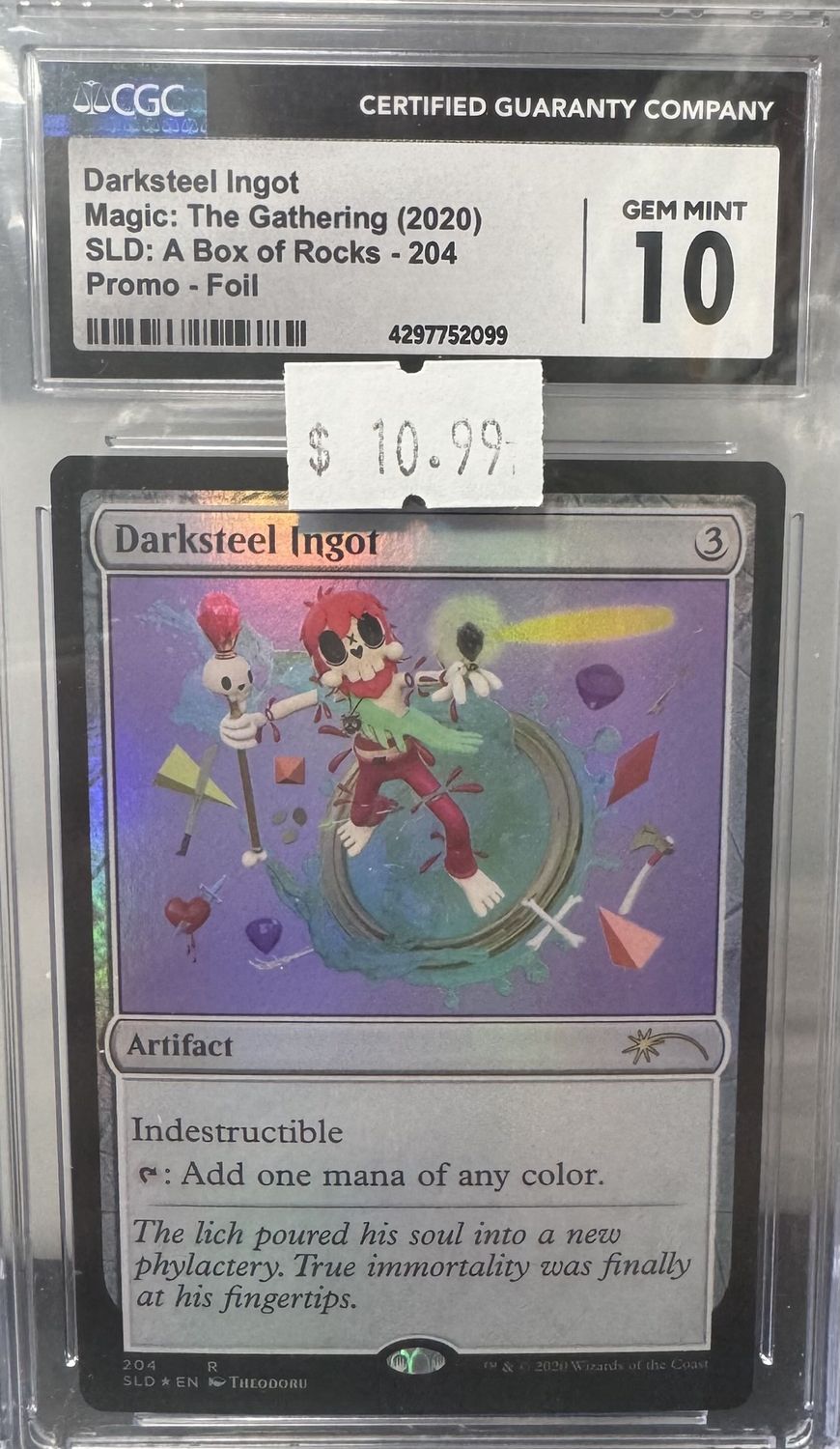 CGC - 10 Darksteel Ingot Magic The Gathering (2020) - 204 SLD: A Box of Rocks - Promo - Foil [4297752099]