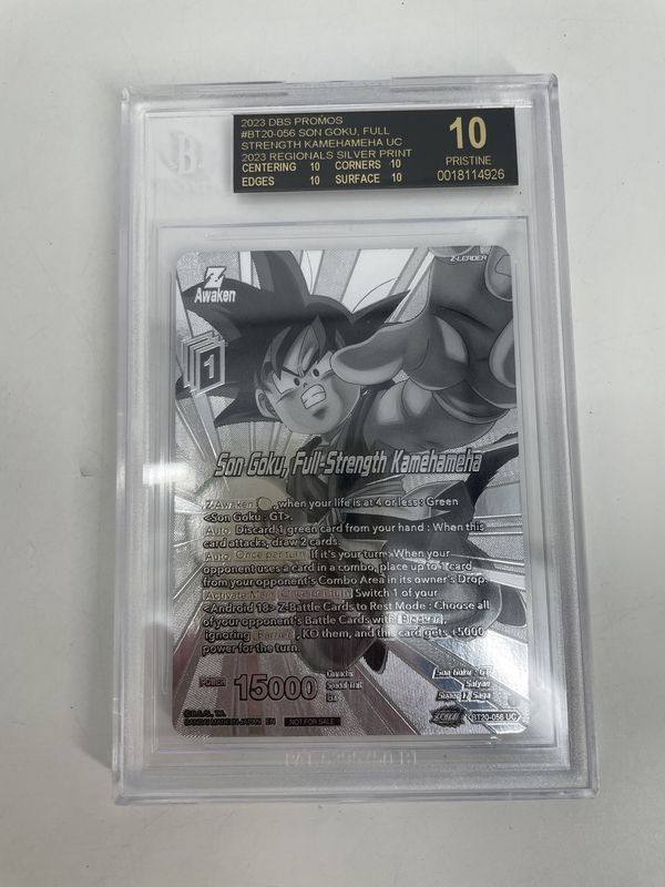 BGS 10 Black Label 023 Dragon Ball Super Promos Son Goku, Full Strength Kamehameha UC/(2023 Offline Regionals Silver Print) (18114926)