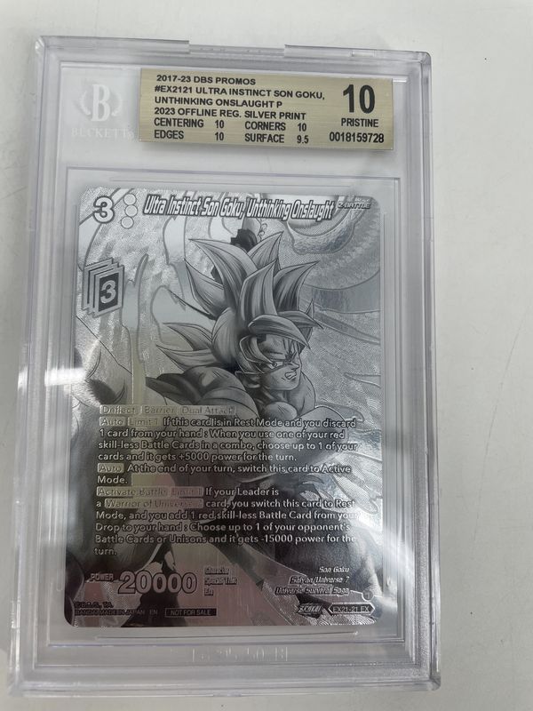 BGS 10 2017-23 Dragon Ball Super Promos Ultra Instinct Son Goku, Unthinking Onslaught P/(2023 Offline Regionals Silver Print) (18159728)