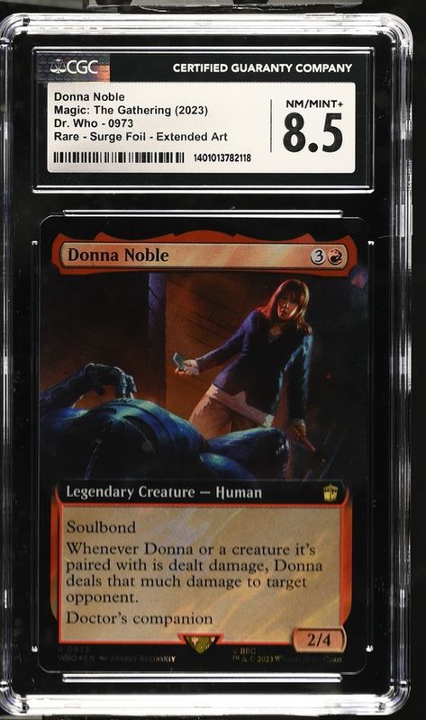 CGC 10 - Donna Noble Magic: The Gathering (2023) Dr. Who - 0973 Rare - Surge Foil - Extended Art (1401013782118)