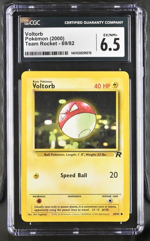 CGC 6.5 - Voltorb Pokémon (2000) Team Rocket - 69/82 (1401028299278)
