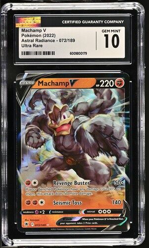 CGC 10 - Machamo Pokemon (2022) Astral Radiance - 072/189 UR (6009800179)