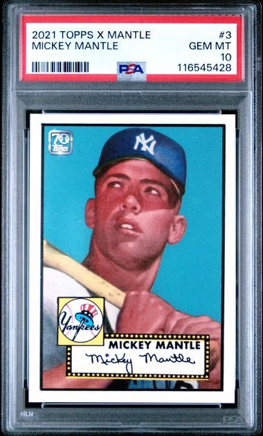 PSA - 10 2021 #3 Topps X Mantle Mickey Mantle (116545428)