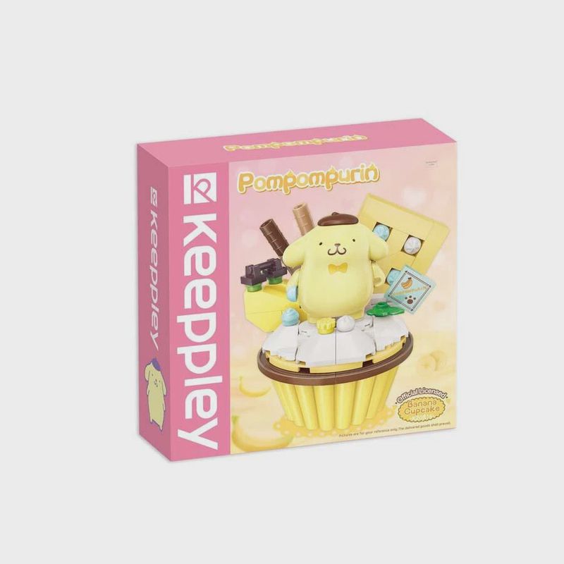 Sanrio Qman Keeppley Kuppy Blocks Pompompurin Banana Cupcake
