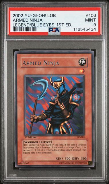 PSA - 10 2002 Yu-Gi-Oh! LOB Armed Ninja Legend/Blue Eyes-1st ED [116545434]