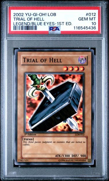 PSA - 10 2002Yu-Gi-Oh! LOB Trial Of Hell Legend/Blue Eyes - 1st Ed. [116545436]