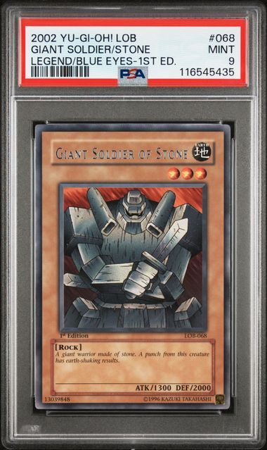 PSA - 9 2002 Yu-Gi-Oh!/LOB Giant Soldier /Stone Legend Blue Eyes - 1st Ed. [116545435]