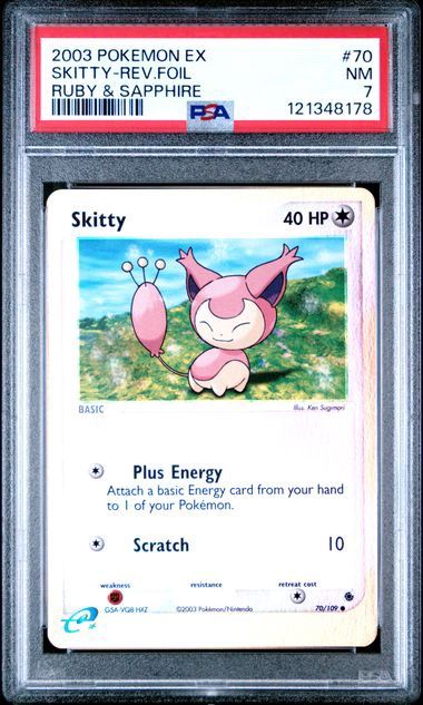 PSA - 7 2003 Pokemon EX Skitty - Rev. Foil Ruby &amp; Sapphire #70 [121348178]