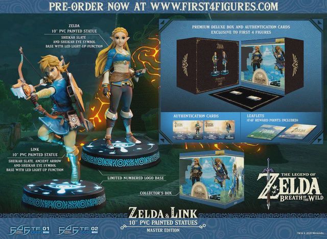 PDP First 4 Figure Zelda &amp; Link 10&quot; PVC Statue Master Edition - Statue