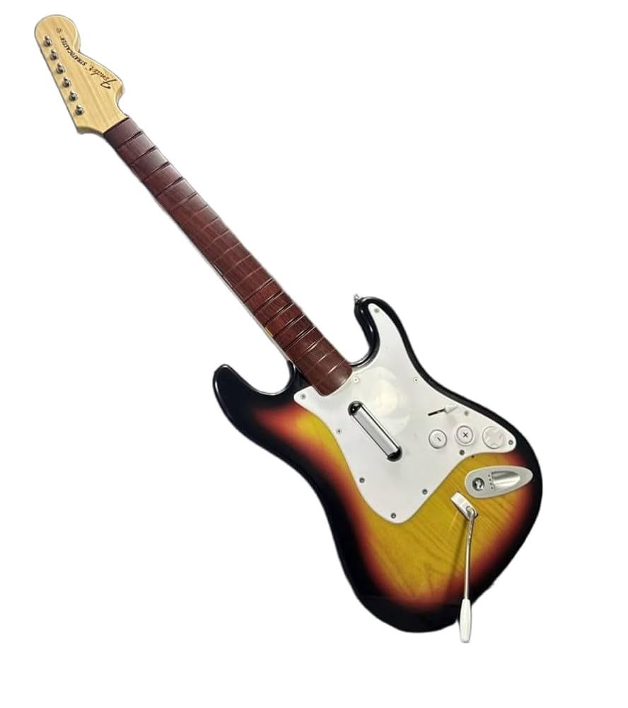 Rock Band - Sunburst Fender Stratocaster Guitar w/Dongle - Nintendo Wii