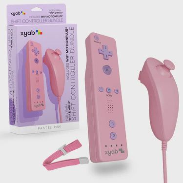 Pastel Pink - Nintendo Wii Nunchuk + Controller Combo