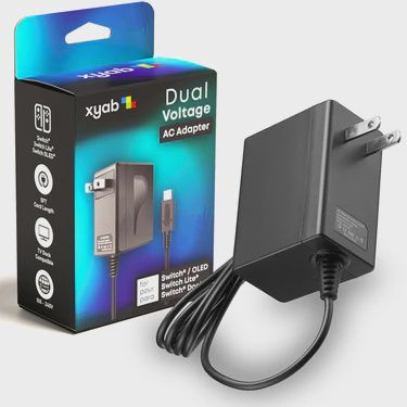 Black - Dual Voltage Switch AC Adapter for OLED/Lite/Dock