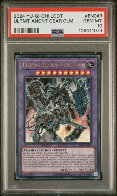 PSA 10 - 2024 Yu-Gi-Oh! Lodt Ultmt Ancnt Gear Glm #EN043 (106411073)