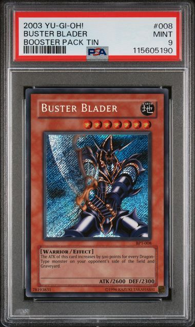 PSA 9 - 2003 Yu-Gi-Oh! Buster Blader Booster Pack Tin #008 (115605190)