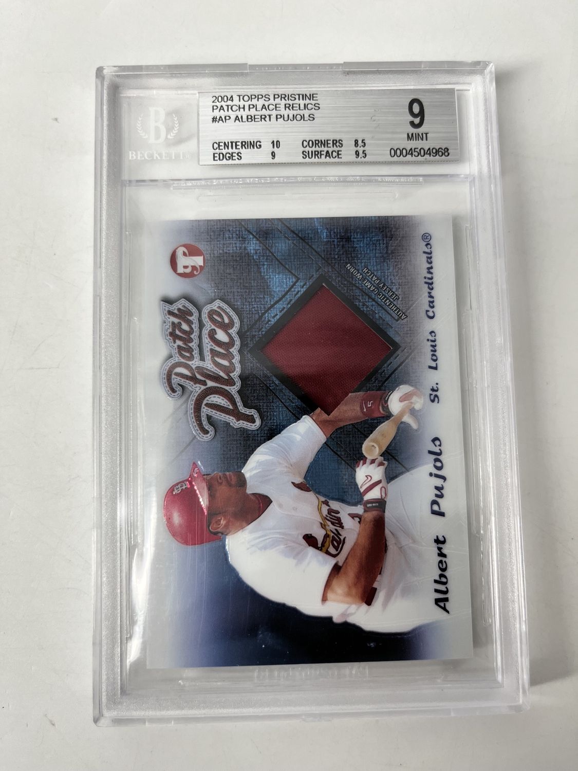 Beckett 9 - 2004 Topps Pristine Patch Place Relics Albert Pujols #AP (0004504968)