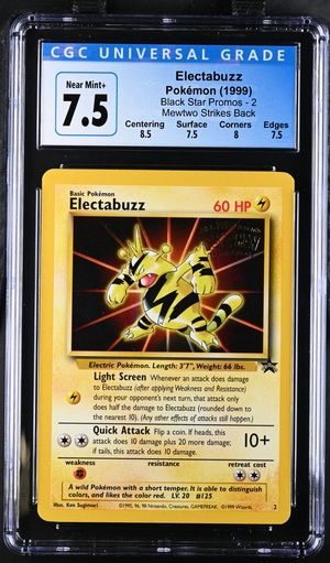 CGC - 7.5 1999 Pokemon Electabuzz - Black Star Promos - 2 Mewtwo Strikes Back [4026500226]