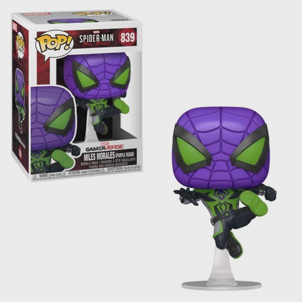 #839 Spider-Man Miles Morales - Miles Morales (Purple Reign) - Funko Pop!