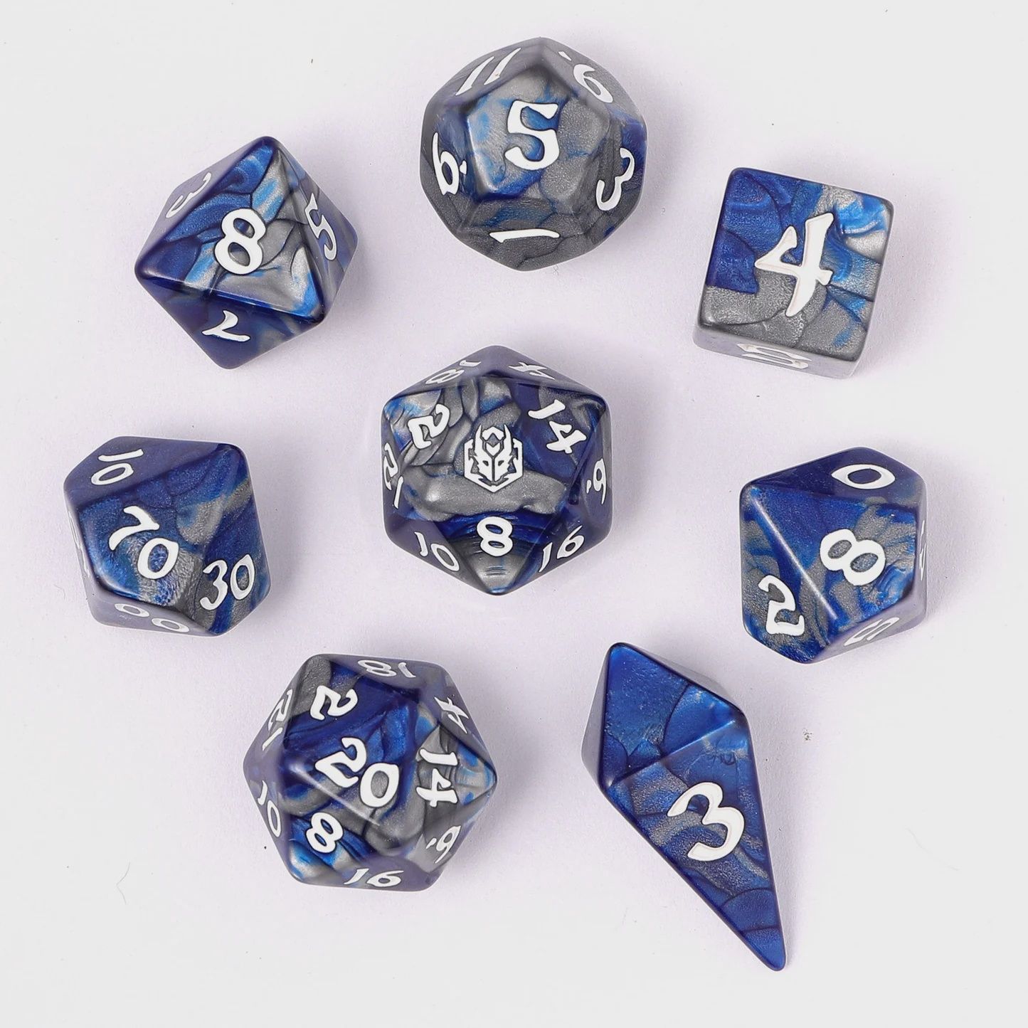 HYMGHO - Paladin Steel 8PCS RPG Dice Set - HY02002