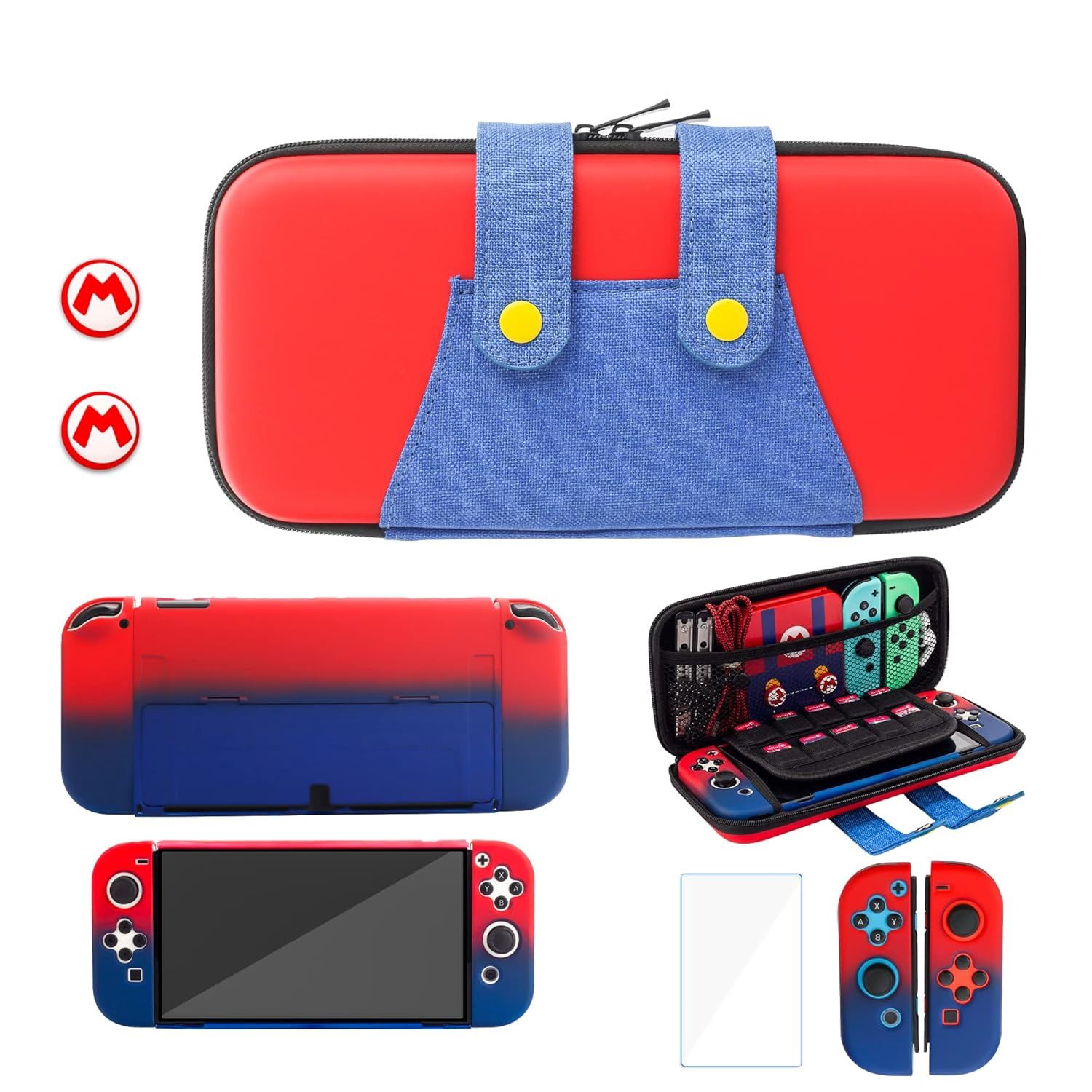 Mario w/ Overalls Red Carrying Case - Switch OLED