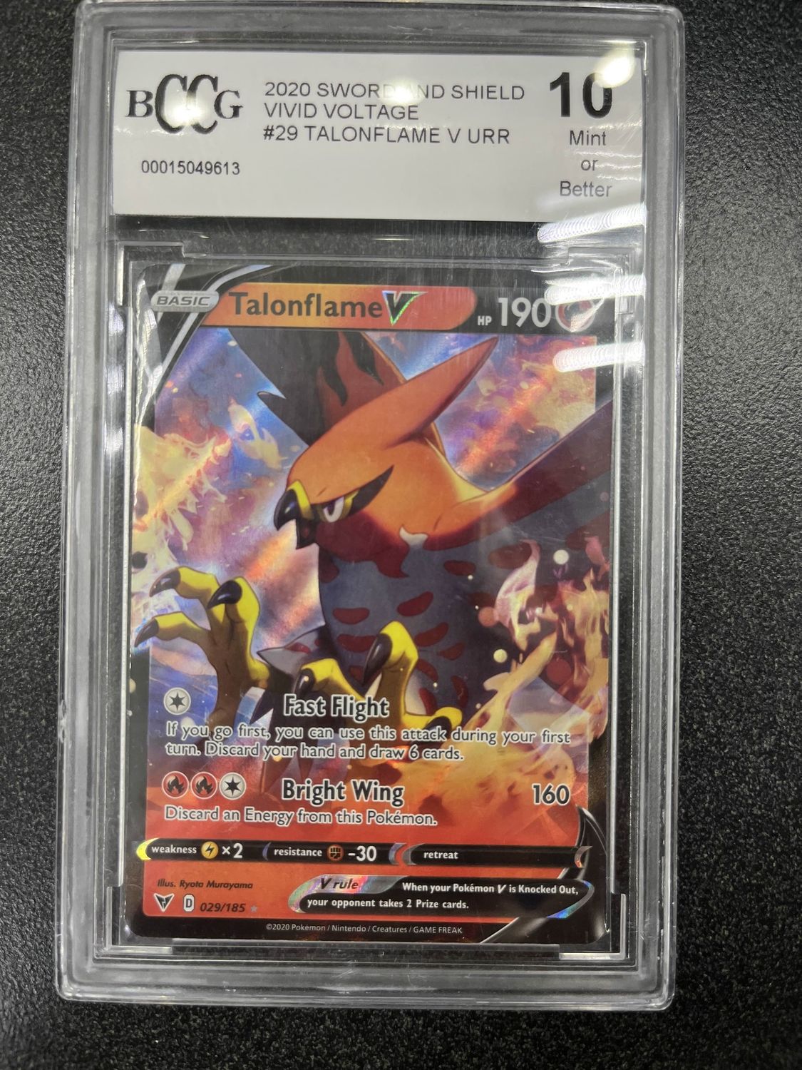 BCCG - 10 2020 Sword and Shield Vivid Voltage #29 Talonflame V Urr [00015049613]