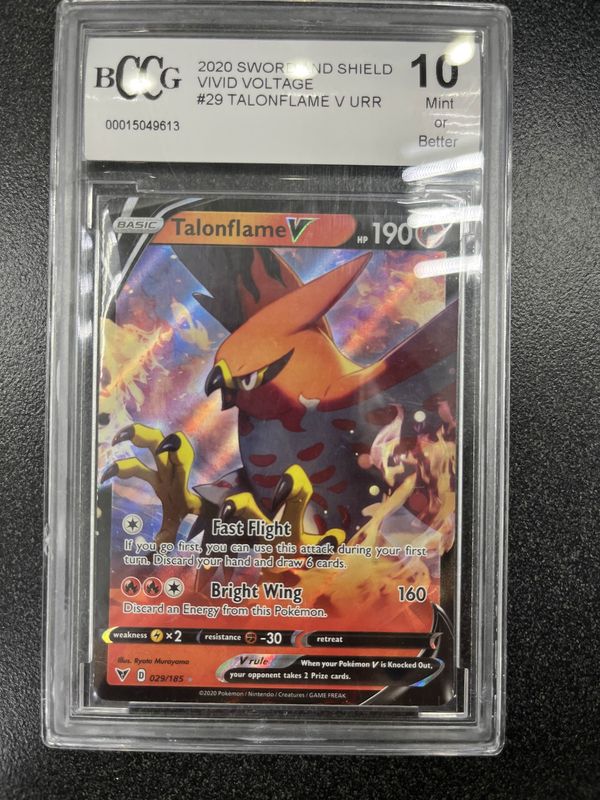 BCCG - 10 2020 Sword and Shield Vivid Voltage #29 Talonflame V Urr [00015049613]