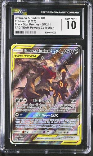 CGC - 10 Pokemon (2020) Umbreon &amp; Darkrai GX Black Star Promos - SM241 - TAG TEAM Powers Collection [6060650003]