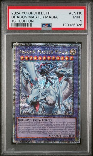 PSA - 9 2024 Yu-Gi-OH! BLTR Dragon Master Magia 1st Edition #en118 [120036826]