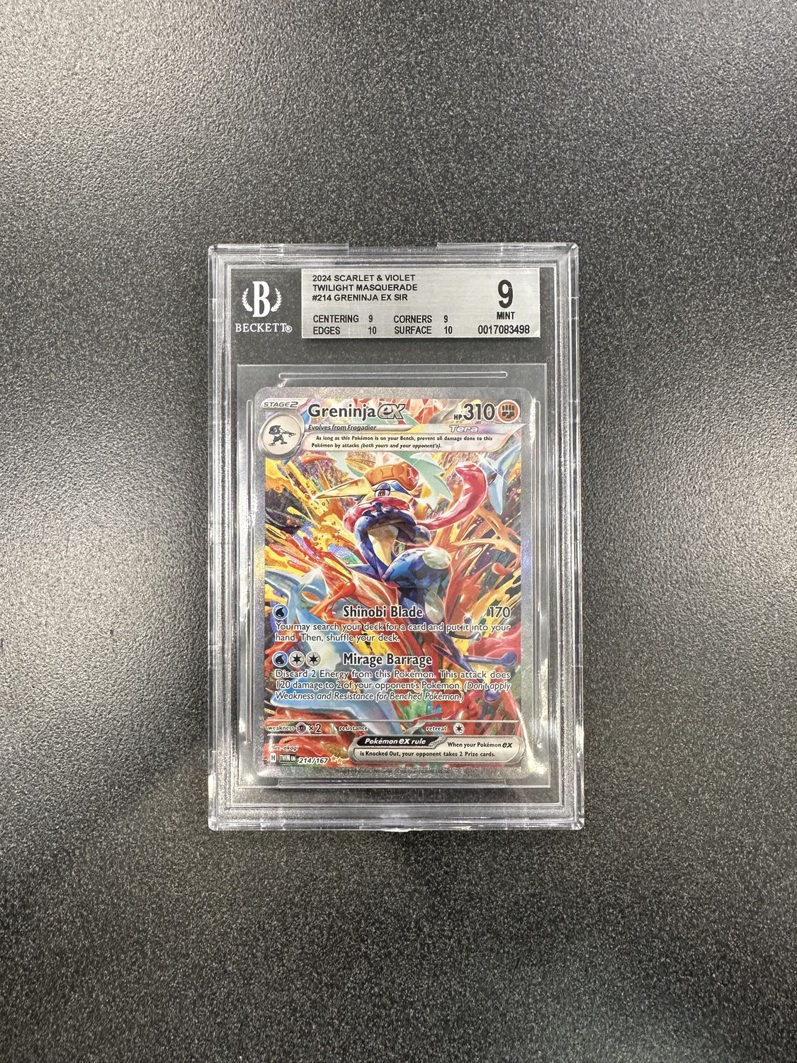 BGA - 2024 Csraket &amp; Violet Twilight Masquerade #214 Greninja EX SIR