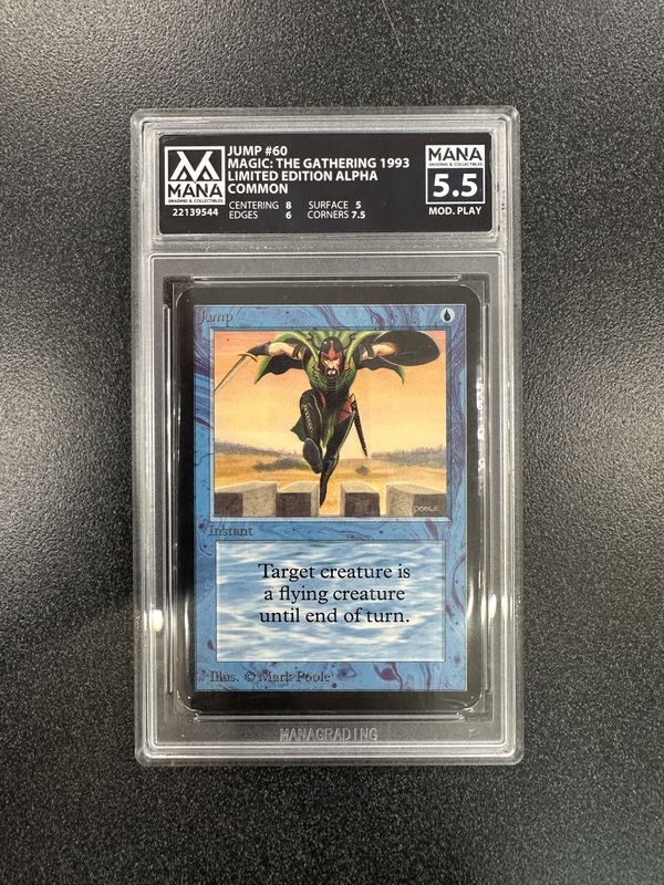 MANA - 5.5 1993 Magic the Gathering Jump #60 Limited Edition Alpha [22139544]