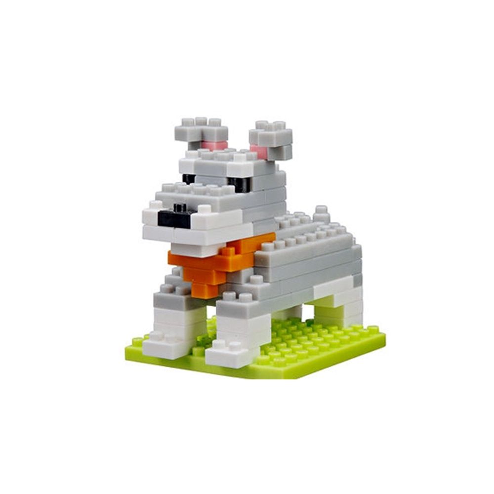 Mini Bloco De Montar Petit Block Cachorro Schnauzer