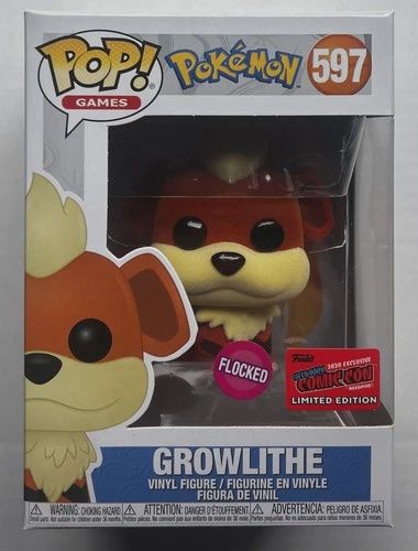 #597 Pokemon - Growlithe (Flocked) - 2020 Fall Convention Limited Edition - Funko Pop!